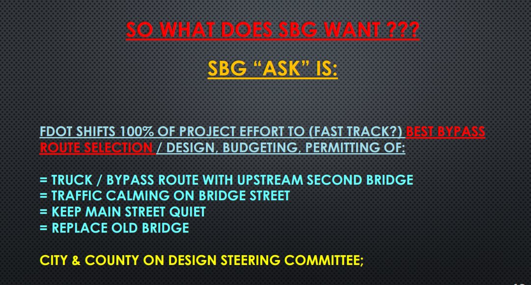 SBG has demands for FDOT